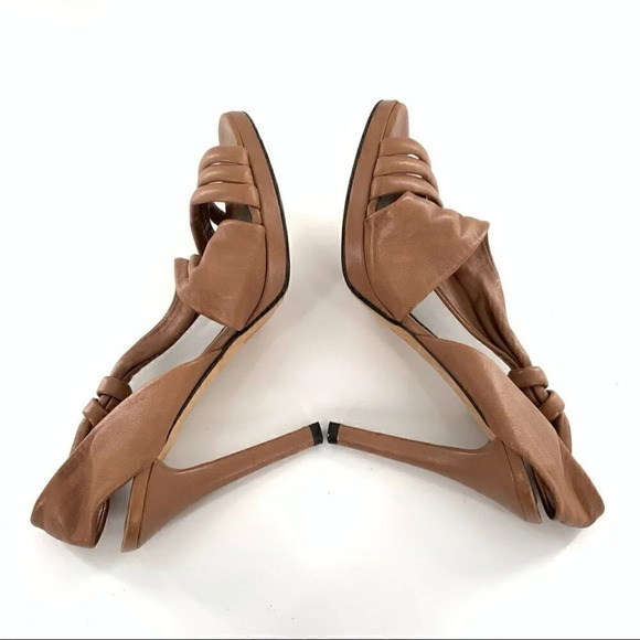 Vaneli womens heels size 8 luggage brown leather slingback platforms - Picture 6 of 12